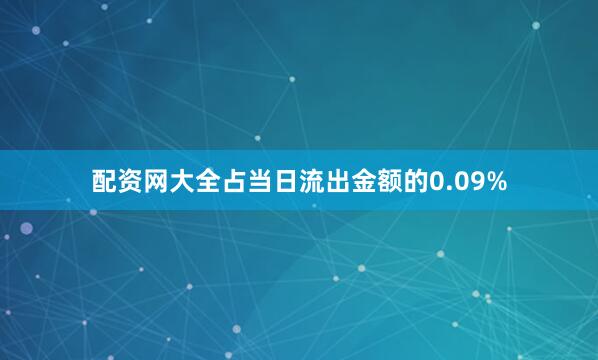 配资网大全占当日流出金额的0.09%